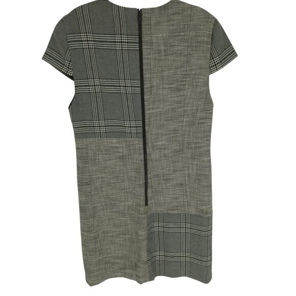 Alice + Olivia Coley Plaid Cap Sleeve Dress Microplaid Houndstooth Sparkle 8 - Picture 4 of 16
